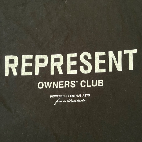 Represent Owners' Club Black T-Shirt Sz Med  **Authentic** - Picture 10 of 11